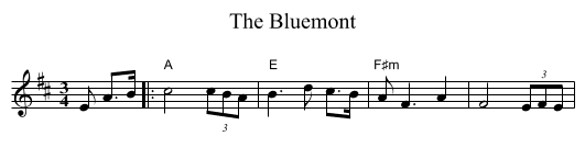 Bluemont, The  - staff notation
