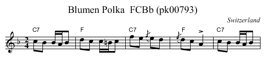 Blumen Polka  FCBb (pk00793) - staff notation