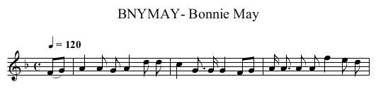 BNYMAY- Bonnie May - staff notation