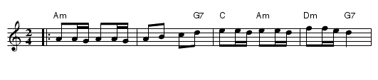 Bo' Dodi - staff notation