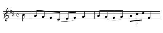 Boannie Lass o' Bekka Hill, Da - staff notation