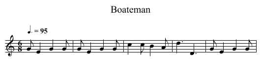 Boateman - staff notation