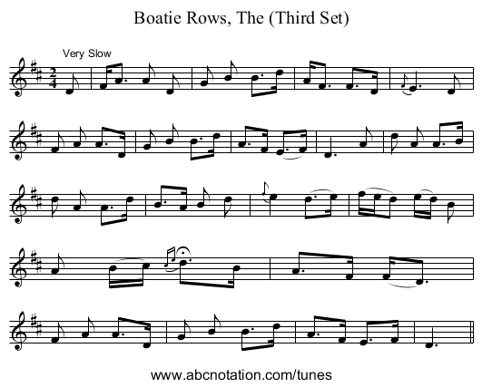 Boatie Rows, The (Third Set) - staff notation