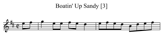 Boatin' Up Sandy [3] - staff notation