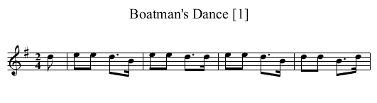 Boatman's Dance [1] - staff notation