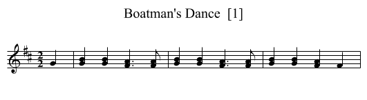 Boatman's Dance  [1] - staff notation