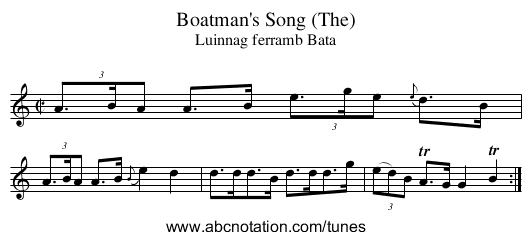 Boatman's Song (The) - staff notation