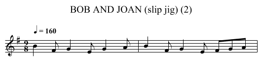 BOB AND JOAN (slip jig) (2) - staff notation