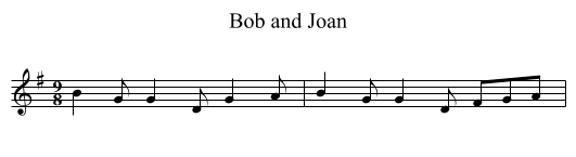 Bob and Joan - staff notation