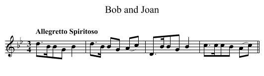 Bob and Joan - staff notation