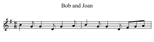 Bob and Joan - staff notation