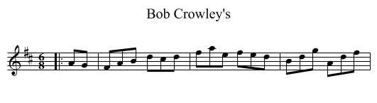 Bob Crowley's - staff notation