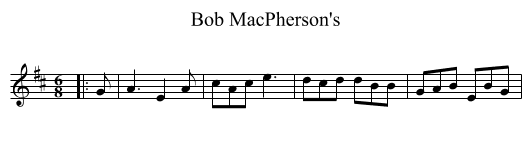 Bob MacPherson's - staff notation