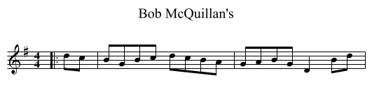 Bob McQuillan's - staff notation