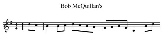 Bob McQuillan's - staff notation