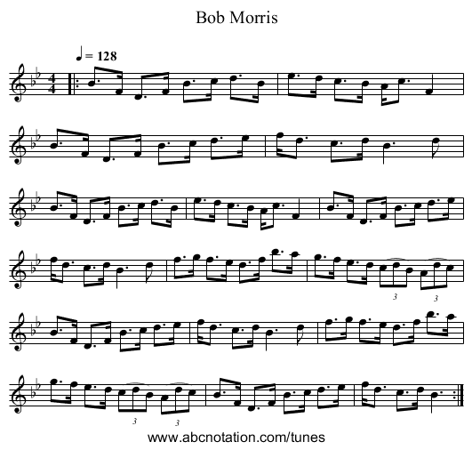 Bob Morris - staff notation