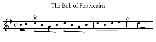 Bob of Fettercairn, The - staff notation