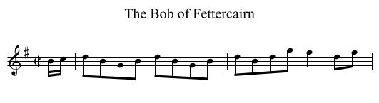 Bob of Fettercairn, The - staff notation