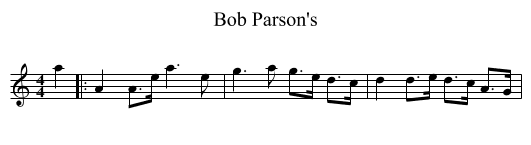 Bob Parson's - staff notation