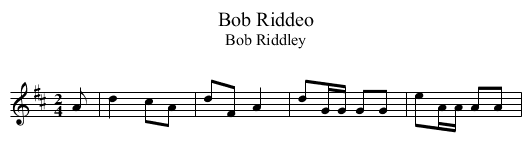 Bob Riddeo - staff notation