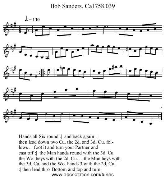 Bob Sanders. Ca1758.039 - staff notation