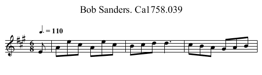 Bob Sanders. Ca1758.039 - staff notation