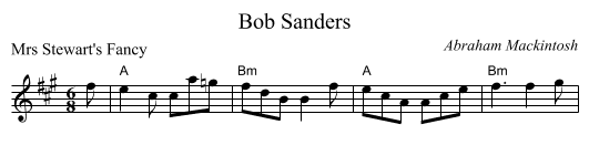 Bob Sanders - staff notation
