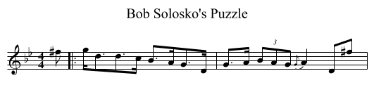 Bob Solosko's Puzzle - staff notation