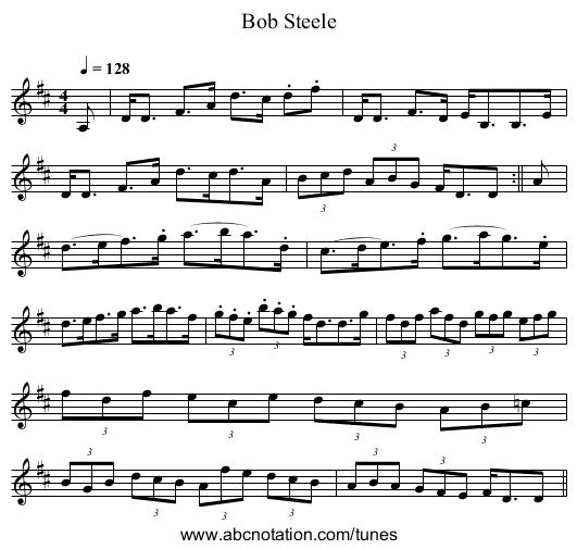 Bob Steele - staff notation