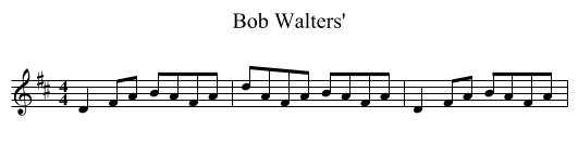 Bob Walters' - staff notation
