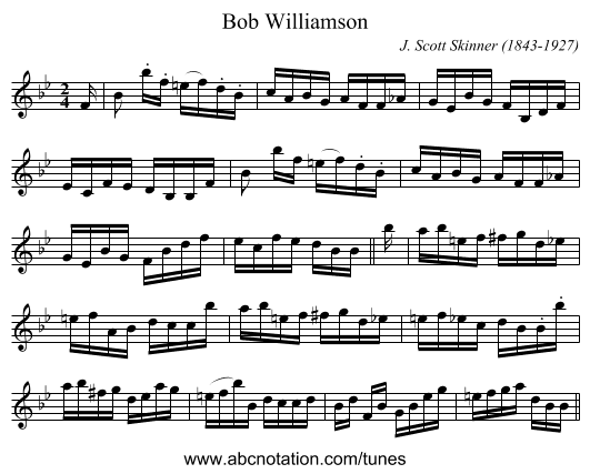 Bob Williamson - staff notation