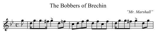 Bobbers of Brechin, The - staff notation