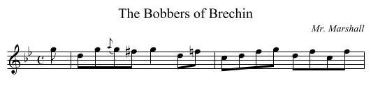 Bobbers of Brechin, The - staff notation