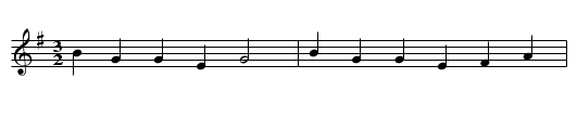 BOBBING JOAN - staff notation