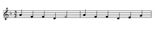Bobbing Joan - staff notation