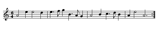 Bobbing Joe - staff notation