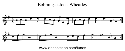 Bobbing-a-Joe - Wheatley - staff notation