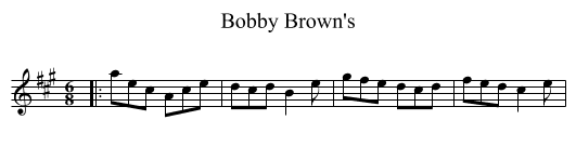 Bobby Brown's - staff notation