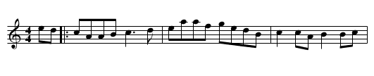 Bobby Casey's Hornpipe - staff notation