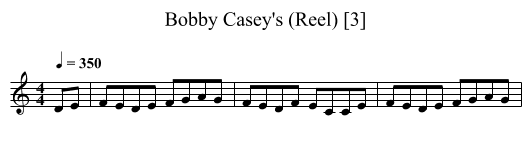 Bobby Casey's (Reel) [3] - staff notation