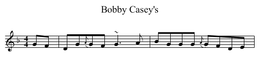 Bobby Casey's - staff notation