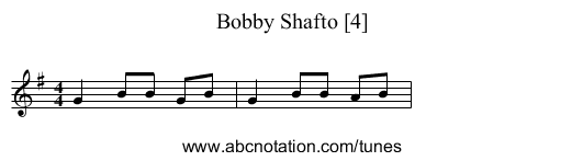 Bobby Shafto [4] - staff notation