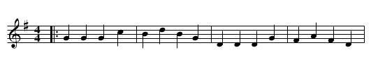 Bobby Shaftoe - staff notation
