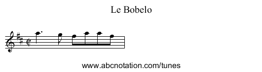 Bobelo, Le - staff notation