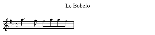 Bobelo, Le - staff notation