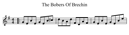 Bobers Of Brechin, The  - staff notation