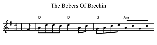 Bobers Of Brechin, The  - staff notation