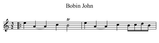 Bobin John - staff notation
