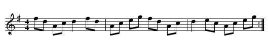Bobing Joan - staff notation