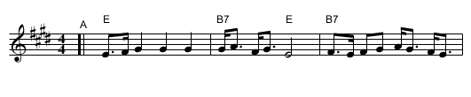 Bobover Wedding March [E] - staff notation